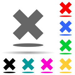 ban sign multi color style icon. Simple thin line, outline vector of web icons for ui and ux, website or mobile application