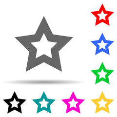 star multi color style icon. Simple thin line, outline vector of web icons for ui and ux, website or mobile application