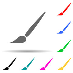 brush multi color style icon. Simple thin line, outline vector of web icons for ui and ux, website or mobile application