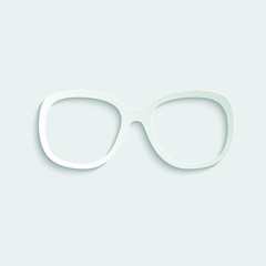 paper glasses vector icon. sun glasses sign