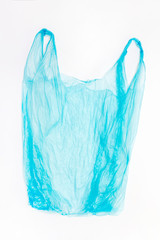 plastic bag on a white background, isolated. vertical photo