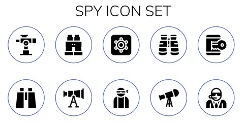 spy icon set