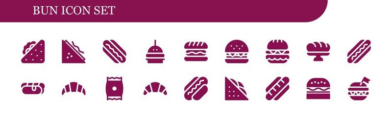 bun icon set