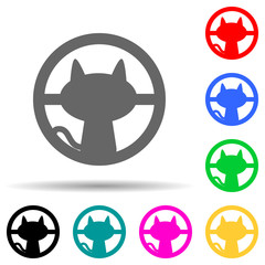 cat outside the window multi color style icon. Simple thin line, outline vector of web icons for ui and ux, website or mobile application © rashadaliyev