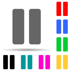 pause sign multi color style icon. Simple thin line, outline vector of web icons for ui and ux, website or mobile application