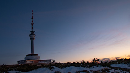 tower at sunset