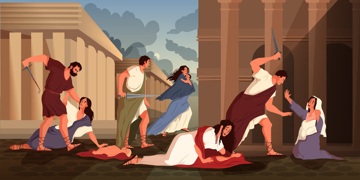 Bible narratives about the Massacre of the Innocents. Herod