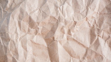 background old brown crumpled paper texture