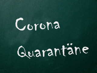 Fototapeta premium Corona Quarantäne