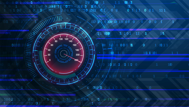 Speed motion background with speedometer car