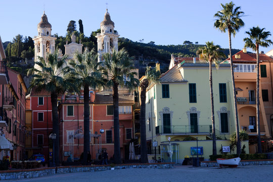 Laigueglia (SV), Italy - February 15, 2017: Laigueglia village, Riviera dei Fiori, Savona, Liguria, Italy.