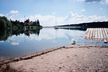 Stone house near the dam