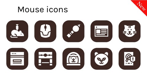 mouse icon set