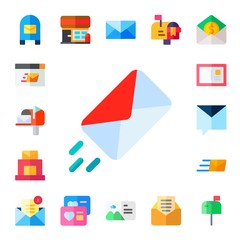 Modern Simple Set of postage Vector flat Icons