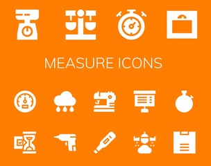 measure icon set