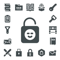 Modern Simple Set of open Vector filled Icons
