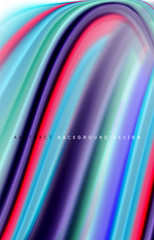 Abstract background - fluid color gradient waves, with dynamic motion line effect. Vector Illustration For Wallpaper, Banner, Background, Card, Book Illustration, landing page