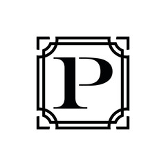 PP P initial letter logo design vector