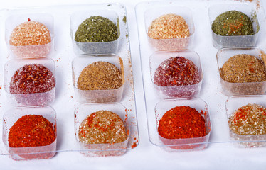 homemade sugar candies isolated on white background