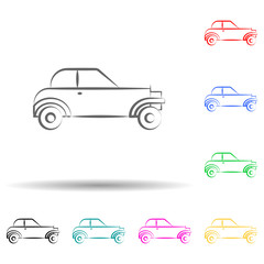 Gang, criminal car multi color set icon. Simple thin line, outline vector of mafia icons for ui and ux, website or mobile application