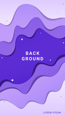 Abstract wallpaper with wave shape, paper cut background.