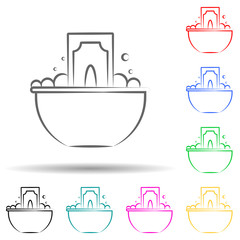 Money laundering multi color set icon. Simple thin line, outline vector of mafia icons for ui and ux, website or mobile application