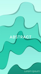 Abstract creative wallpaper with paper cut wave shape composition.