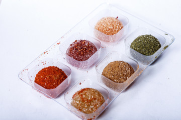 homemade sugar candies isolated on white background