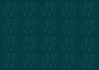 Digitally Created Pattern In Sea Green Color With Embossing Effect