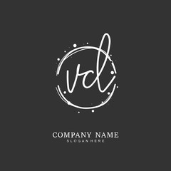 Handwritten initial letter V D VD for identity and logo. Vector logo template with handwriting and signature style.