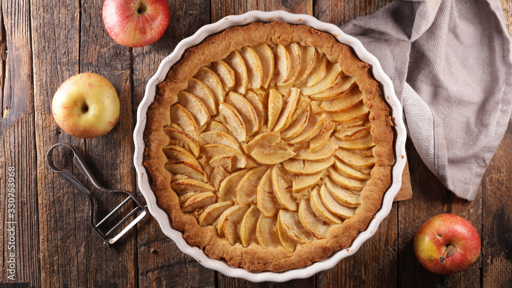 Wall mural homemade gourmet apple pie