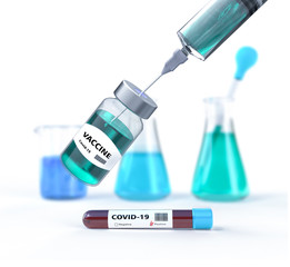 Coronavirus vaccine Covid-19 positive blood tests in the laboratory