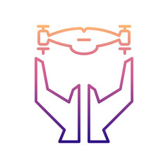 hands and drone nolan icon. Simple thin line, outline vector of Drones icons for ui and ux, website or mobile application