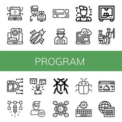 Set of program icons