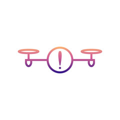 attention drone nolan icon. Simple thin line, outline vector of Drones icons for ui and ux, website or mobile application