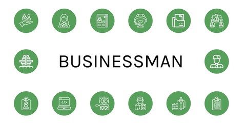 Set of businessman icons