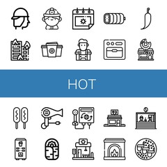 Set of hot icons