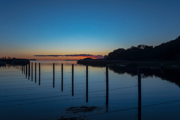 Blaue Stunde Sonnenuntergang Ostsee Haff