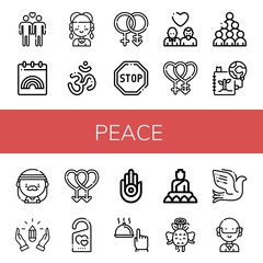 peace icon set