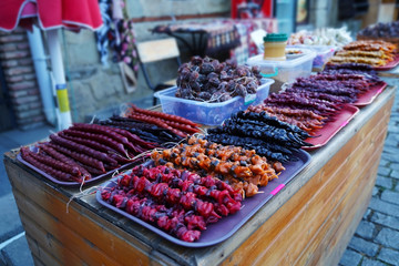 Churchhela on the georgian street in tbilisi.