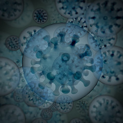 Coronavirus 3D render Illustration 