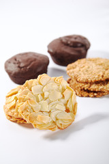 Chocolate Cupcakes, Almond Cookie and Sesame Cookies