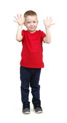 boy emotions isolated on white