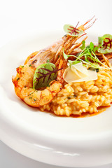 Risotto tom yam with argentinian shrimp