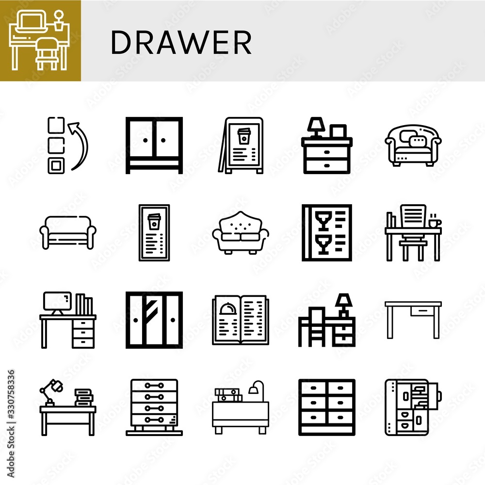 Canvas Prints drawer icon set