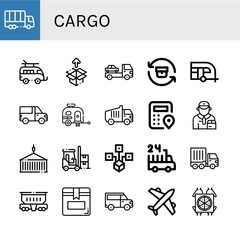 cargo icon set