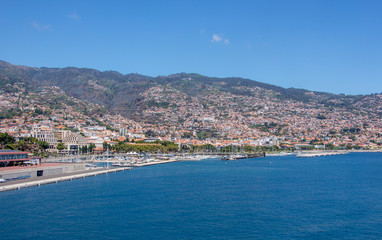 Panorama of Funchal City on Island of Madeira