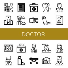 doctor icon set