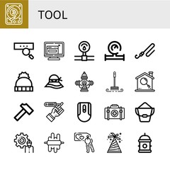 Set of tool icons