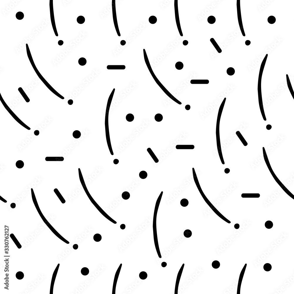 Poster exclamation mark seamless pattern on white background. hand drawn vector elements.vector sketch ques